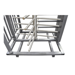 Torniquete Sencillo / Cuerpo Completo / Interior/Exterior / 100% Acero con Pintura Gris / EJE CENTRAL de Acero Inoxidable /Acabado de Lujo / Alto Tráfico