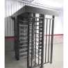 Torniquete Doble / Cuerpo Completo / Interior/Exterior / 100% Acero con Pintura Gris / EJE CENTRAL de Acero Inoxidable / Acabado de Lujo / Alto Tráfico