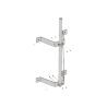 Montaje doble de pared con mástil de 2-3/8" x 0.154" x 6' (1.8 m).