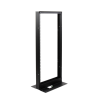 Rack de 2 Postes, Estándar 19", 24 Unidades, Fabricado en Acero, Base "L" para Anclar a Piso.
