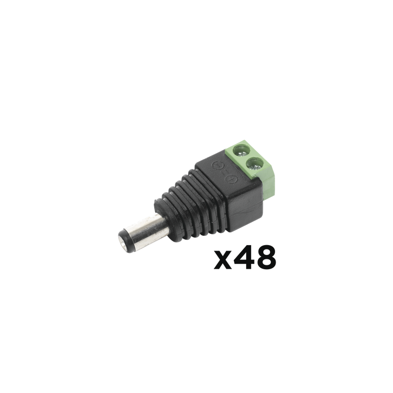 KIT DE 48 CONECTORES MACHO JR52 PARA ALIMENTACIÓN A 12 Vcc