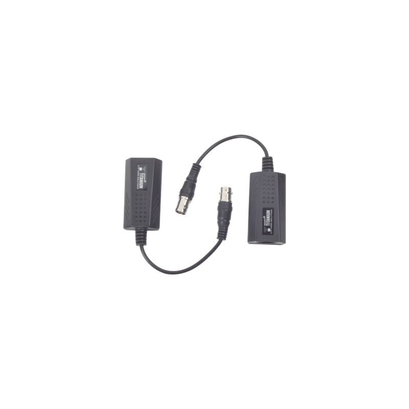 Kit EXTENSOR IP por cable CABLE COAXIAL para distancias de HASTA 200 m / REUTILIZA EL CABLEADO EXISTENTE PARA CONECTAR CÁMARAS IP / No Requiere Energía / Transmisión en Tiempo Real / Protección Contra Sobretensiones Incorporada