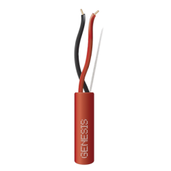 Bobina de 305 Metros / Alambre de Cobre / 2 x 16 AWG / Riser / Tipo FPLR, CL3R, C (UL) FT4 / Color Rojo / Para Aplicaciones en Sistemas de Detección de Incendio y Sistemas de Evacuación