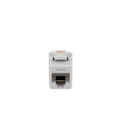 Conector Jack Estilo 110 (de Impacto), Tipo Keystone, Categoría 6, de 8 posiciones y 8 cables, Color Blanco