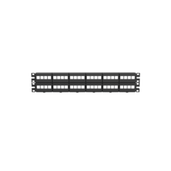 Panel de Parcheo Modular Keystone (Sin Conectores), de 48 Puertos, Identificación con Etiqueta Adhesiva, 2UR
