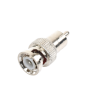 Adaptador en línea para 75 Ohm, de conector BNC macho a RCA macho en aplicaciones de Audio-Video para cámaras, monitores y DVR´s.