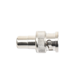 Adaptador en línea para 75 Ohm, de conector BNC macho a RCA hembra en aplicaciones de Audio-Video para cámaras, monitores y DVR´s.