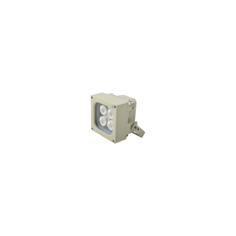 Iluminador LED de Alta Potencia | Luz Blanca | 10 Metros de Iluminación | Cobertura 120° | IP66 | Bajo Consumo de Energía | Fotocélula Incorporada | Soporte en “U” | Carcasa de Aluminio | Alta Transmitancia de Luz.