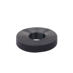 Rollo de Cinta de Contacto, de 15 Pies (4.5m) de Largo, 19.1 mm de Ancho, Color Negro