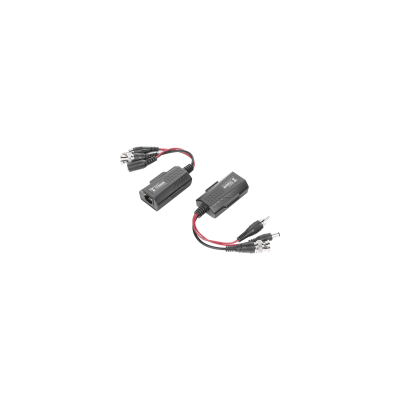 Kit de transceptores activos, envía alimentación 12V/24Vcc/AC, video y audio a una distancia de hasta 150 m en 4K para aplicaciones de video por UTP Cat 5e / 6 en alta definición. 