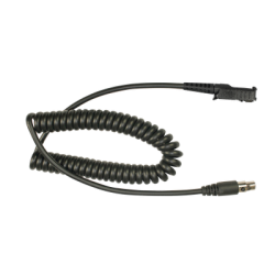 Cable resistente al fuego (UL-914), para auricular HDS-EMB con atenuación de ruido para radios Motorola MOTOTRBO™ SLIM DP2400, DP2600, XPR3300, XPR3500, DP3441.