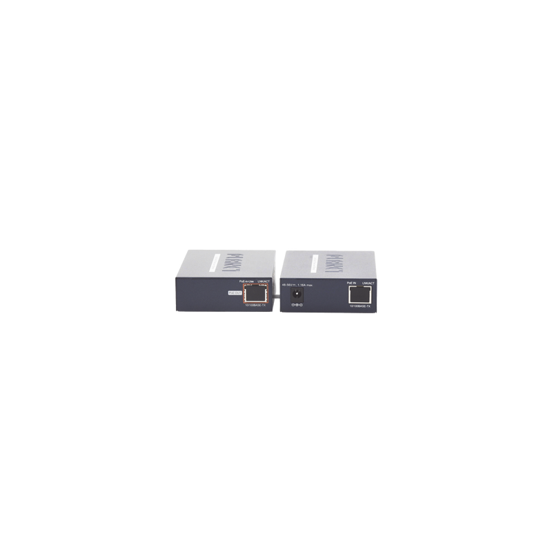Kit Transmisor y Receptor PoE de Largo Alcance Sobre Coaxial Hasta 1 km
