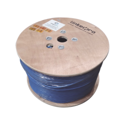 Bobina de 1000 Metros Cable Cat6+ CALIBRE 23 ALTO DESEMPEÑO, ETL,UL, color azul, super flexible, de 1000 metros, para aplicaciones de CCTV, video HD, y redes de datos.