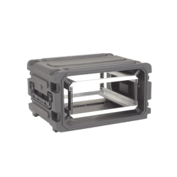 Gabinete Plástico Móvil con Amortiguador con Rack de 19", 4 Unidades. 
