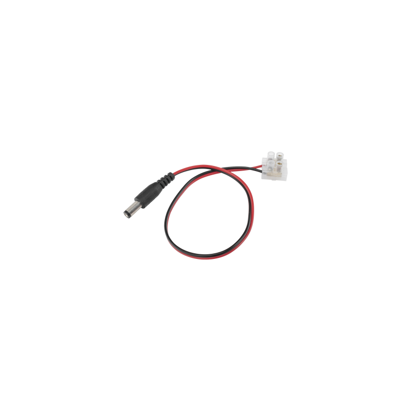 Cable de Alimentación con Conector Macho a Bloque de Terminal Atornillable / Calibre 18 AWG / Longitud  28.5 cm / Ideal para alimentacion de Cámaras.