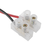 Cable de Alimentación con Conector Macho a Bloque de Terminal Atornillable / Calibre 18 AWG / Longitud  28.5 cm / Ideal para alimentacion de Cámaras.
