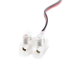 Cable de Alimentación con Conector Macho a Bloque de Terminal Atornillable / Calibre 18 AWG / Longitud  28.5 cm / Ideal para alimentacion de Cámaras.