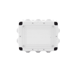 Caja de derivación de PVC Auto-extinguible con 10 entradas, tapa atornillada, 190 x 140 x 70 MM, Para Exterior (IP55)