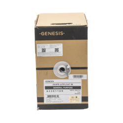 Bobina de Cable de 305 Metros UTP Cat5e / Color Gris / UL, CM, Probado a 350 Mhz / Para Aplicaciones de CCTV, Redes de Datos, IP megapixel, Control RS485