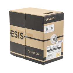 Bobina de Cable de 305 Metros UTP Cat5e / Color Gris / UL, CM, Probado a 350 Mhz / Para Aplicaciones de CCTV, Redes de Datos, IP megapixel, Control RS485