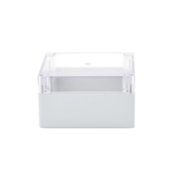 Gabinete Plástico para Exterior (IP65) de 160 x 160 x 90 mm Cierre por Tornillos Tapa Transparente.