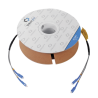 Carrete de Fibra Óptica Monomodo con conectores SC-SC Duplex, Reforzada con Kevlar, de 50 metros