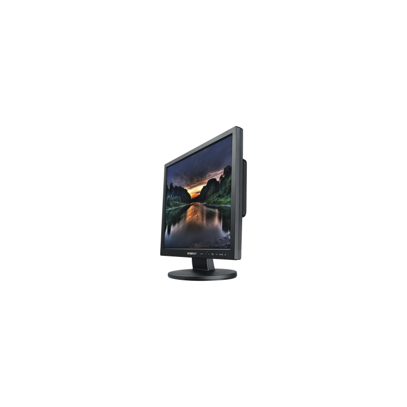 Monitor Profesional LED de 19" con Cristal templado ideal para Videovigilancia / Uso 24/7 / Resolución 1280x1024p/ Entradas de video HDMI, VGA y BNC 