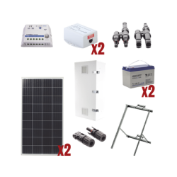 Kit Solar de 28 W con PoE Pasivo 24 Vcc para 2 Radios de Ubiquiti airMAX, Cambium ePMP