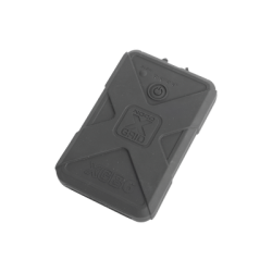 Batería de respaldo Li-Ion 6000 mAh con cubierta plástica protectora y salida USB para cargar dispositivos inalámbricos