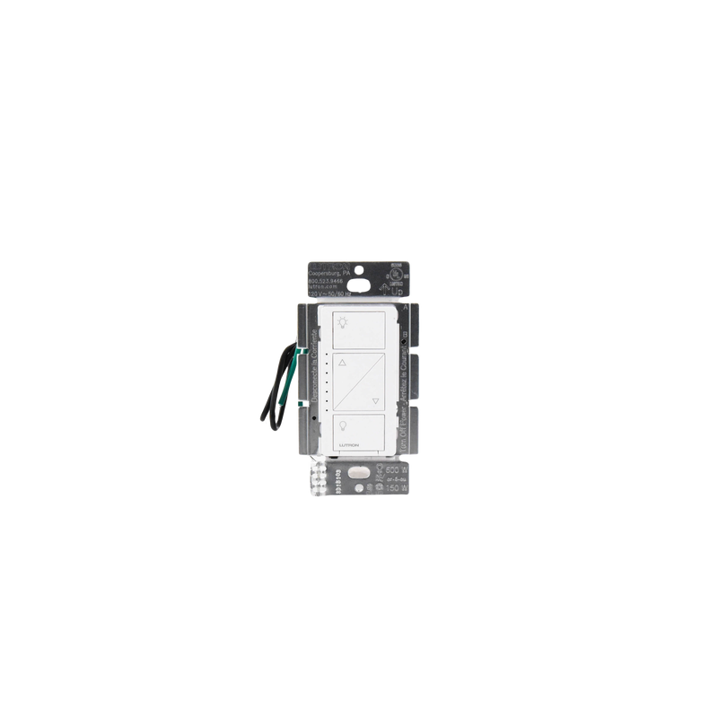 (Caseta Wireless) Atenuador de pared. Aumenta/Disminuye Intensidad de Iluminación.  No requiere cable neutro. 150W LED / 600W INC/HAL