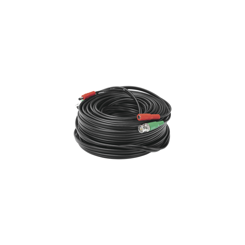 Cable coaxial ( BNC RG59 ) + Alimentación / SIAMÉS / 30 Metros / 100 % COBRE / Para Cámaras 4K  / Uso interior y exterior