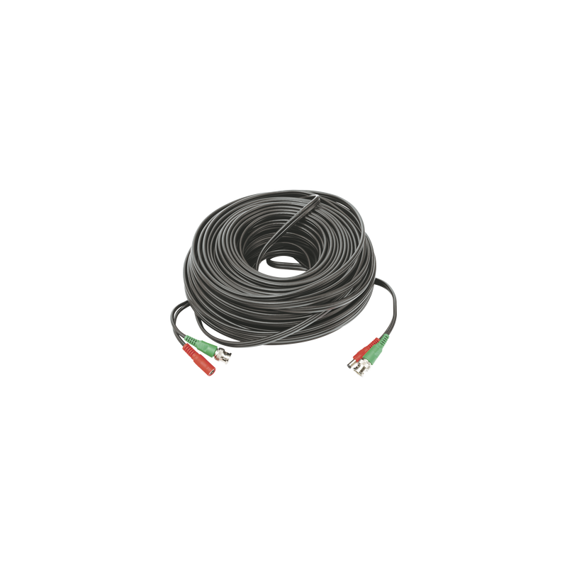 Cable coaxial ( BNC RG59 ) + Alimentación / SIAMÉS / 40 Metros / 100 % COBRE / Para Cámaras 4K  / Uso interior y exterior