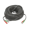 Cable coaxial ( BNC RG59 ) + Alimentación / SIAMÉS / 40 Metros / 100 % COBRE / Para Cámaras 4K  / Uso interior y exterior
