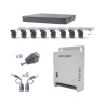 KIT TurboHD 1080p / DVR 8 Canales / 8 Cámaras Bala (exterior 2.8 mm) / Transceptores / Conectores / Fuente de Poder Profesional hasta 15 Vcc para Larga Distancias
