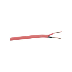 Carrete de Alambre de 305 Metros / 2 x 14 AWG / Riser / Tipo FPLR-CL3R / Color Rojo / Para Aplicaciones en Paneles de Detección de Incendio y Sistemas de Evacuación