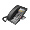 (H5 Color Negro) Teléfono IP Hotelero de gama alta, pantalla LCD de 3.5 pulgadas a color, 6 teclas programables para servicio rápido (Hotline), PoE 