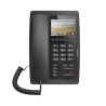 (H5 Color Negro) Teléfono IP Hotelero de gama alta, pantalla LCD de 3.5 pulgadas a color, 6 teclas programables para servicio rápido (Hotline), PoE 