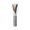 Bobina de 305 Metros de Cable / 6 x 22 AWG Blindado / Riser / Color Gris / Para Aplicaciones de Audio, Seguridad y Control
