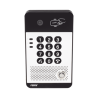 Vídeo Portero IP con 2 líneas SIP, cámara HD, relevador integrado, teclado numérico y lectora de tarjetas RFID para control de acceso, PoE