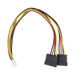 Cable Doble de Corriente SATA / Compatible con DVR's epcom / HIKVISION / 25 cms de Longitud