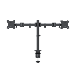 Montaje de Escritorio articulado para 2 monitores de 13 a 27" /  Soporta hasta 10 kg / Vesa 75 x 75 / 100 x 100 / Acero / Giro: 360°