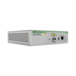 Convertidor de medios Gigabit Ethernet PoE+ a fibra óptica, conector LC, multimodo (MMF), distancia hasta 550 m