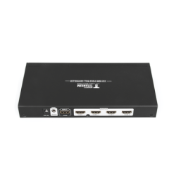 Controlador de VIDEOWALL  de 2 x 2 / Distribuye en 4 pantallas el video de 1 Entrada HDMI  / Resolución 1080p a 60 Hz. / Salida de audio de 3.5mm / Modo pantalla Completa o Modo Clon / Muy Fácil de crear una pared de Video Wall