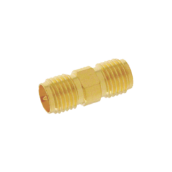 Adaptador Barril de Conector SMA Hembra a SMA Hembra Inverso, Oro/ Oro/ Teflón.