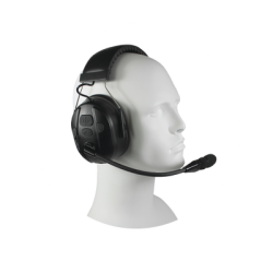 Audífonos inalámbricos Bluetooth con diadema rígida por arriba de la cabeza compatible con adaptadores PRYME BLU, radio y dispositivos bluetooth, con función de PTT y para contestar celulares.