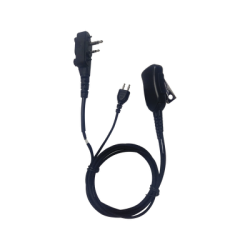 Micrófono audífono de 1 cable de fibra trenzada con sistema SNAP para radios Icom IC-F4003/4013/2000/4021/4031/4210/4230/IC-F14/3021/3013/3103/3003/1000/2000/S/T (con tornillos)
