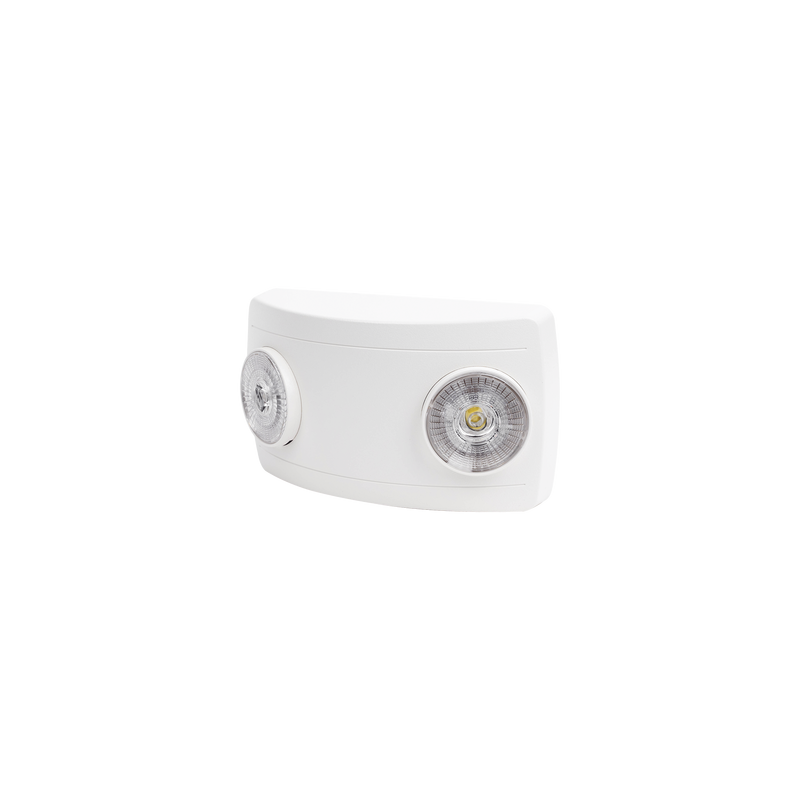Luz de Emergencia Dual LED ultra compacta/150 lúmenes/Luz fría/Batería de Respaldo Incluida/Botón de test.