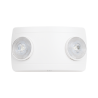 Luz de Emergencia Dual LED ultra compacta/150 lúmenes/Luz fría/Batería de Respaldo Incluida/Botón de test.