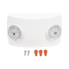 Luz de Emergencia Dual LED ultra compacta/150 lúmenes/Luz fría/Batería de Respaldo Incluida/Botón de test.