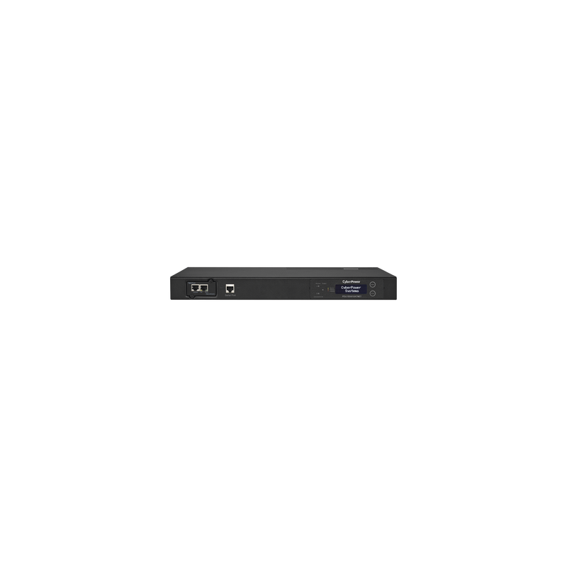 PDU ATS (Fuente Redundante Auto-transferible) Monitoreable, Para Distribución de Energía, 2 Entradas 120 Vca NEMA5-15P, Con 10 Salidas NEMA 5-15R, Horizontal 19in, 1UR 